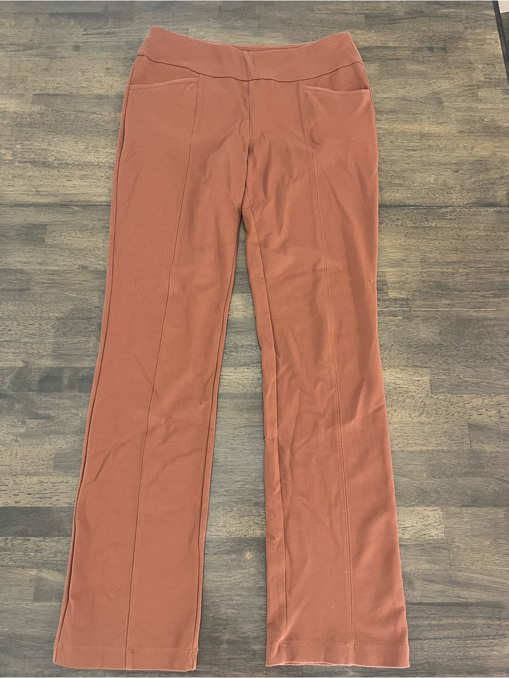 Cato Rust-Orange High-Rise Pants Comfortable Stretch Pockets Womens Size Small